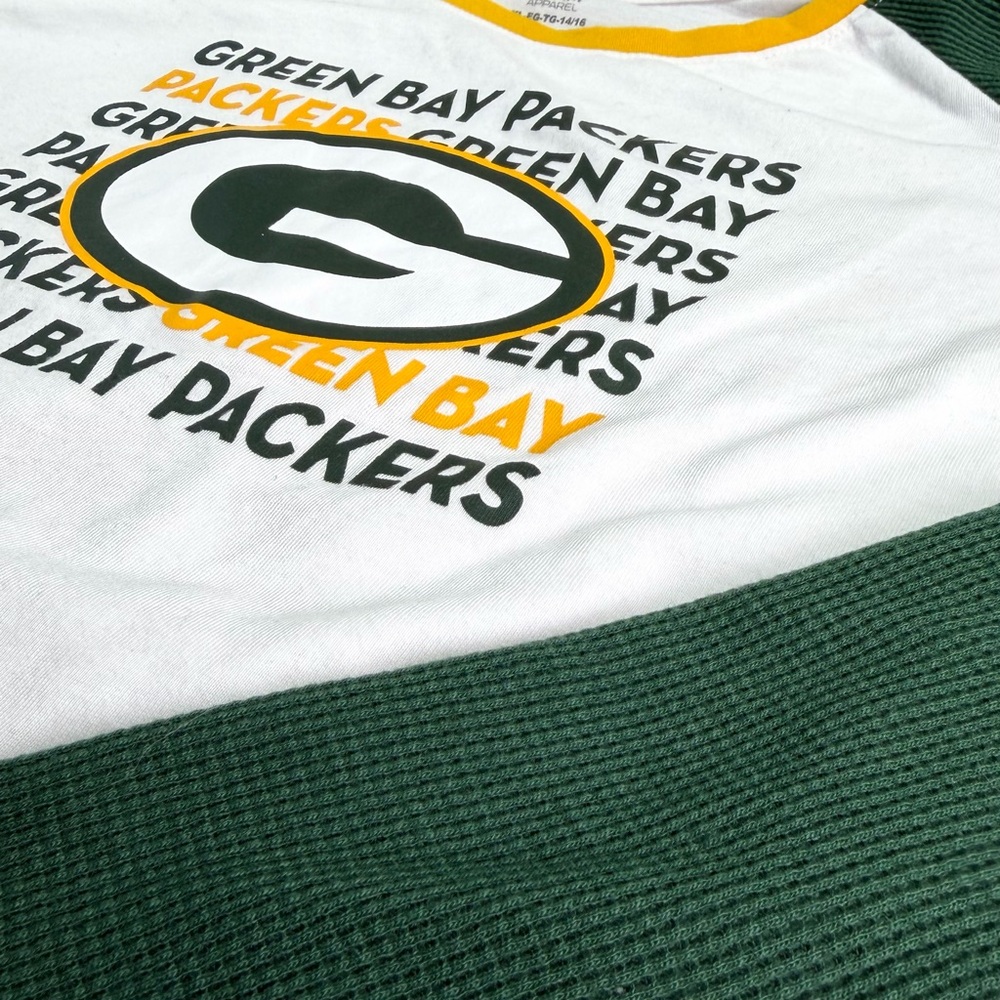 NFL Green Bay Packers Long Sleeve Tee - Green, White, Yellow - Picture 2 of 3